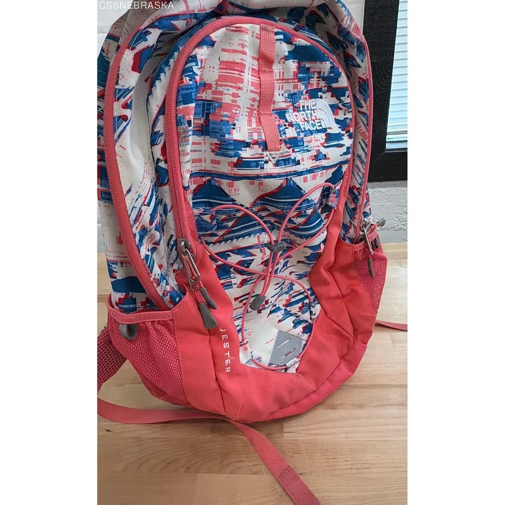The North Face Coral Pink Geometric Jester Backpack Laptop‎ Daypack